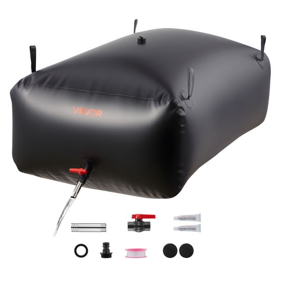 VEVOR Water Storage Bladder 142.7 Gallon Large Capacity Water Bag,Portable & Collapsible Soft Waters Container, Leakproof & Tear-Resistant PVC Emergency Waters Storage Tank for RV Truck & Outdoor Use