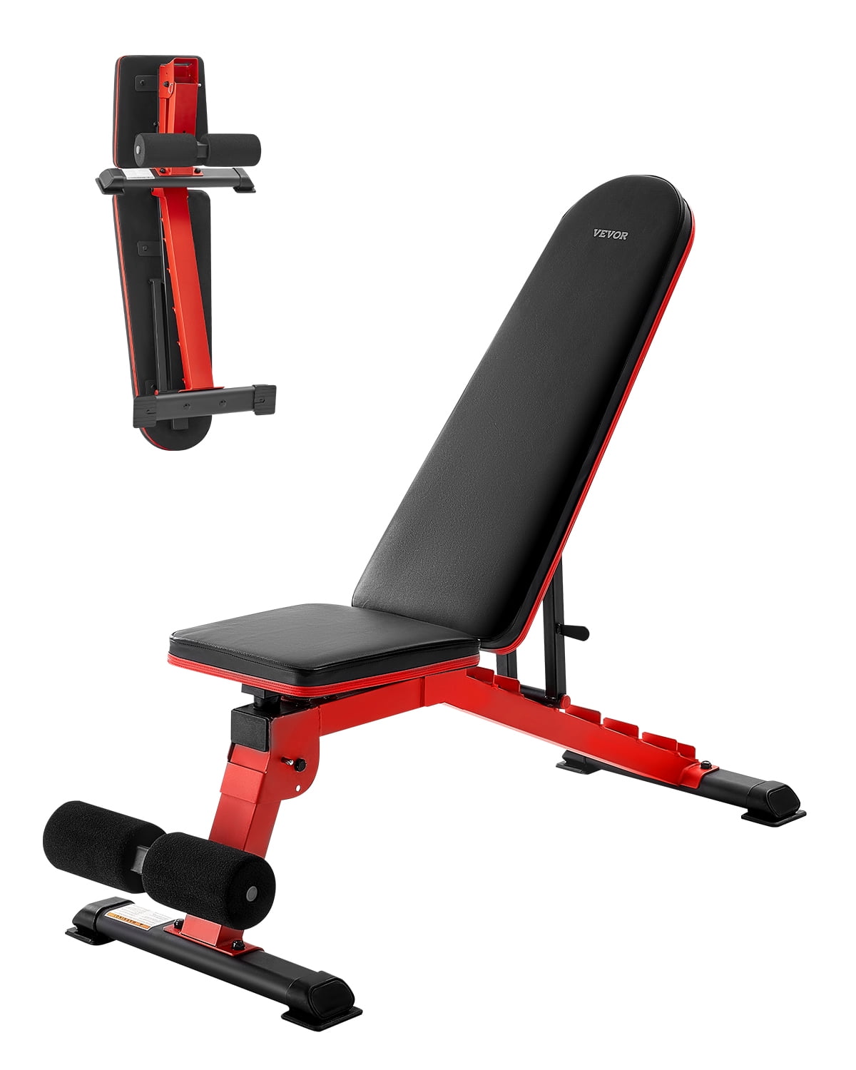 VEVOR Weight Bench,1200lbs Heavy Duty Stable Weight Bench Press for Full Body Workout, Adjustable Exercise Sit up Bench for Home Gym Strength Training,Flat Bench with Quick Folding & Fast Adjustment