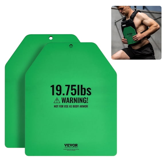 VEVOR Weight Vest Plates, 19.75 LB Pairs, Premium Steel Weighted plates, Contoured Ergonomic Fit  WODs, Additional Weight for Weight Vests, for Strength Training, Running, Fitness, Heavy Workouts