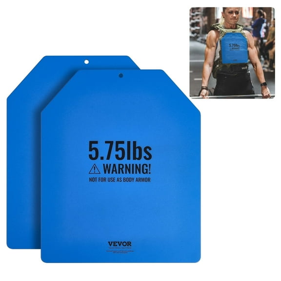 VEVOR Weight Vest Plates, 5.75 LB Pairs, Premium Steel Weighted plates, Contoured Ergonomic Fit – WODs, Additional Weight for Weight Vests, for Strength Training,Running,Fitness,Heavy Workouts