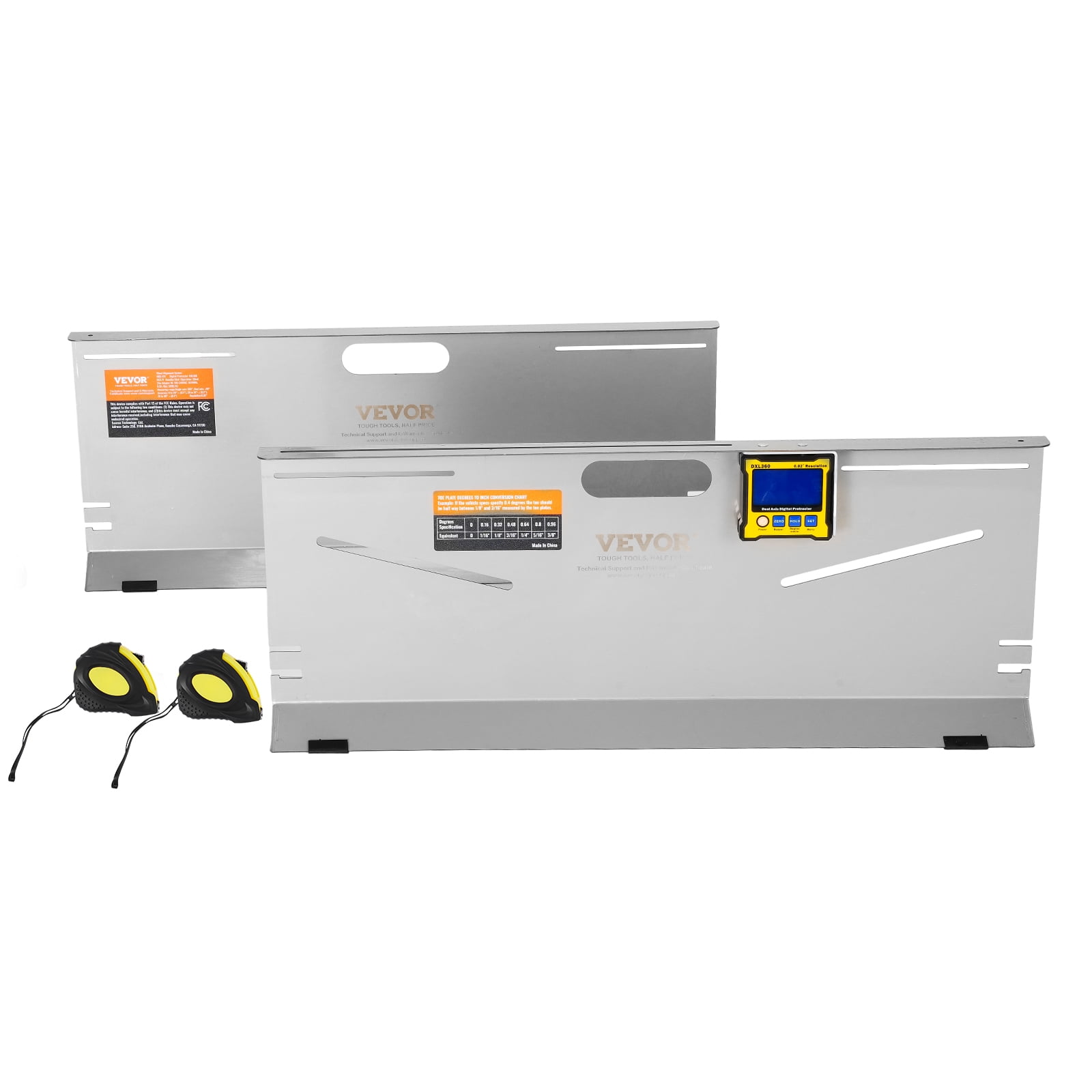 VEVOR Wheel Alignment Tool, 2-Pack Toe Plates, Camber/Caster/Toe Gauge ...