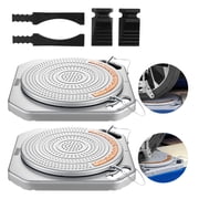 VEVOR Wheel Alignment Turn Plates, 2 PCS, 2-Ton Capacity per Plate, Brass Dial Measurements, 360  Rotating Turntable Wheel Alignment Tool with Transition Bridge & Thrust Block for Car SUV Light Truck