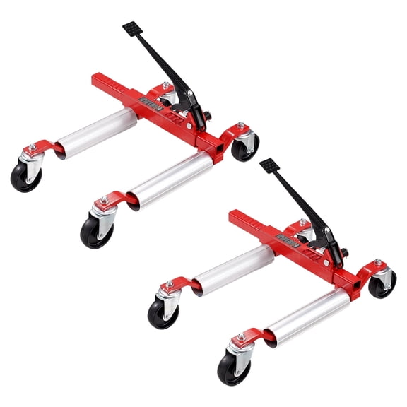 VEVOR Wheel Dolly, Max Capacity 1500 Lbs Car Dolly, Car Jack Dolly Lifter with 360° Rotatable Wheels, Heavy Duty Vehicle Positioning Ratchet Tire Jack, for Vehicle Car Auto Repair Moving, Set of 2