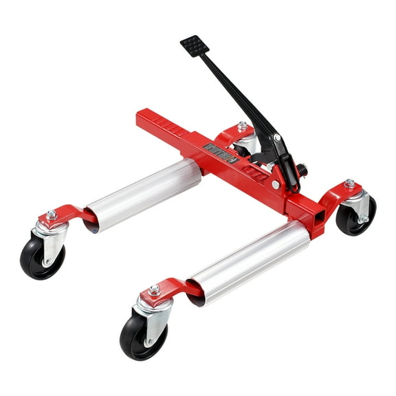 VEVOR Wheel Dolly, Max Capacity 1500 Lbs Car Dolly, Car Jack Dolly Lifter with 360 Rotatable Wheels, Heavy Duty Vehicle Positioning Ratchet Tire Jack, for Vehicle Car Auto Repair Moving