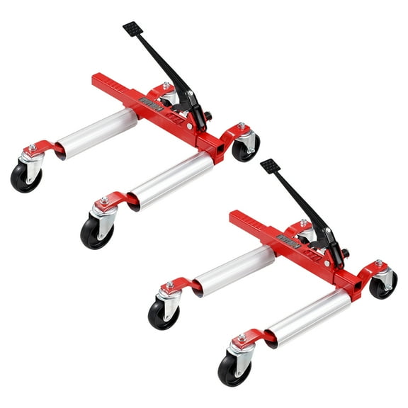 VEVOR Wheel Dolly, Max Capacity 1500 Lbs Car Dolly, Car Jack Dolly Lifter with 360° Rotatable Wheels, Heavy Duty Vehicle Positioning Ratchet Tire Jack, for Vehicle Car Auto Repair Moving, Set of 2