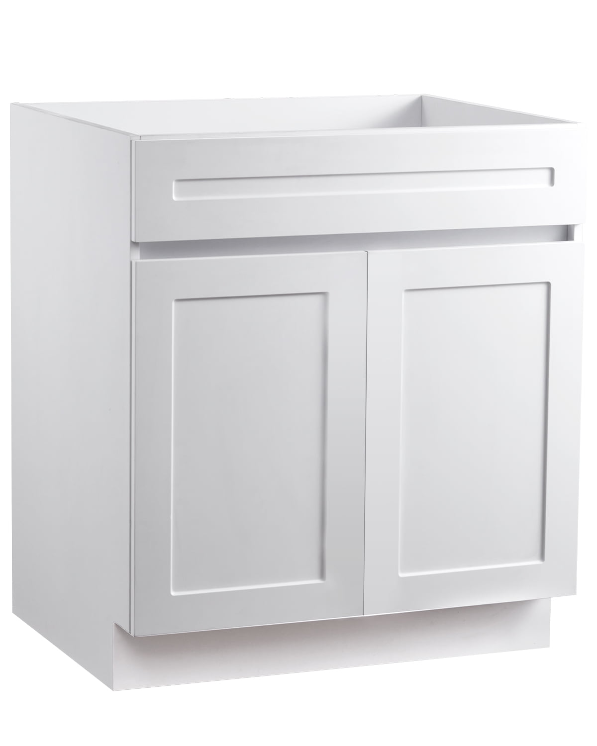 VEVOR White Shaker Base Cabinet, 30-Inch Unassembled Sink Base Cabinet ...
