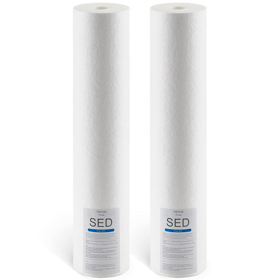 VEVOR Whole House Water Filter Replacement Cartridge, 4.5" x 20" Polypropylene Sediment Filter for 3-Stage Whole Home Water Filtration System, Reduce Sand, Rust, Chlorine, Bad Taste, Odor