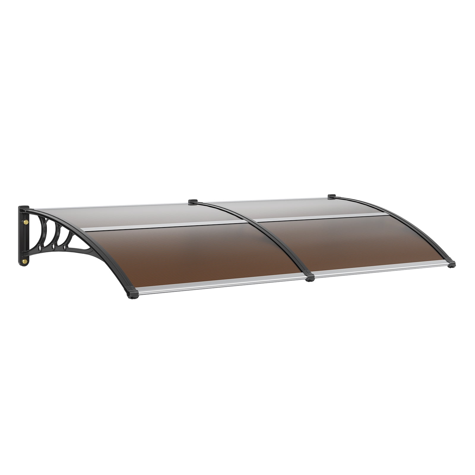 VEVOR Window Awning Canopy 80" x 40", UPF 50+ Polycarbonate Entry Outdoor Awning Exterior, Front Door Overhang Awning for Sun Shutter, UV, Rain, Snow Protection, Hollow Sheet