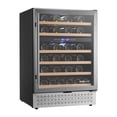 thumbnail image 1 of VEVOR Wine Cooler, 46 Bottle Dual Zone Wine Fridge, Built-in & Freestanding Fridge with Glass Door, Adjustable Shelves, Digital Temperature Control, Wine Cooler Refrigerator for Home, Office, Bar, 1 of 9