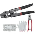 thumbnail image 1 of VEVOR Wire Rope Crimping Tool and Cutter Up To 2.2mm Wire Cable Crimps, 1/64" - 3/32" Crimping Loop Sleeve Kit and 160pcs Aluminum Buckles, Fishing Crimping Tool Wire Rope Thimbles Kit, 1 of 9