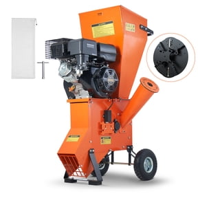 VEVOR Wood Chipper Shredder Mulcher, 12 HP Heavy Duty Gas Powered, 2 Max Diameter 420cc 8.6 kW Engine Woodchipper, Fast Wood Chipping Chopping for Forestry, Gardens, Landscaping, CE/EMC/EPA Listed