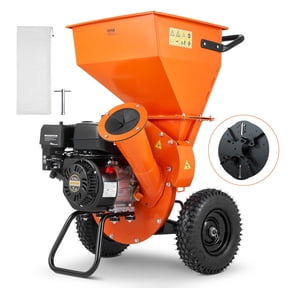 VEVOR Wood Chipper Shredder Mulcher, 7HP Heavy Duty Gas Powered Engine, 3 Max Diameter 212cc 4.1 kW, 4-Stroke 3-in-1 Woodchipper, Fast Chipping Chopping for Forestry, Gardens, EPA Certified