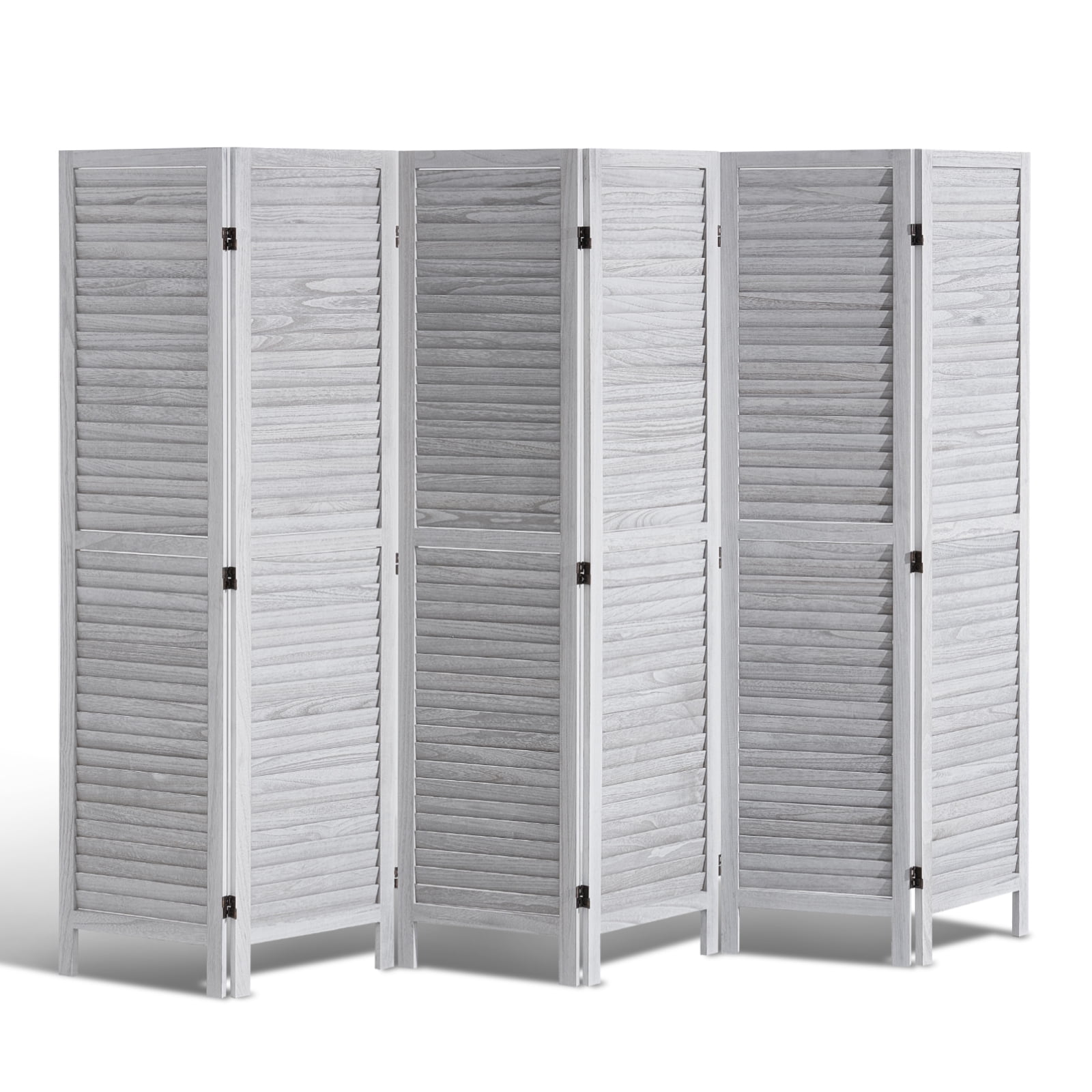 VEVOR Wood Room Divider, 6 Panel Wood Folding Privacy Screen, 66.9 Inches&nbsp;Tall Indoor Louvered Wooden Partition, Portable Decoration Screen, for Room Separation,&nbsp;Home