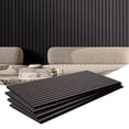thumbnail image 1 of VEVOR Wood Slat Acoustic Panels, 23.6 x 47.2 inch, MDF Accent Wooden Wall Panels for Modern Interior Wall Decor, Faux Wood Wall Board Panels for Noise Reduction, Black Oak, 1 of 9