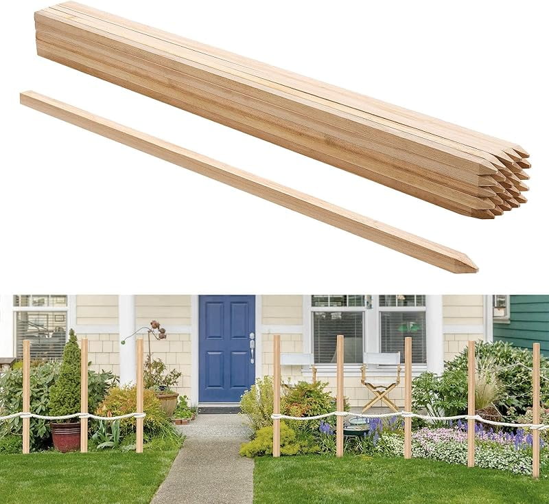 VEVOR Wooden Garden Stakes, 25 Pcs 36 x 0.5 x1.5 in Survey Grading