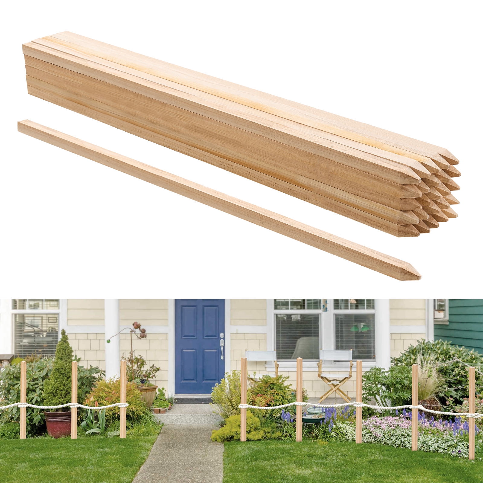 VEVOR Wooden Garden Stakes - Thumbnail 5