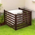 thumbnail image 1 of VEVOR Wooden Privacy Fence, 48 x 37 inch Air Conditioner Fence, 3 Panel Solid Outdoor Wood Privacy Screen with Metal Stakes, Steel Frame, Trash Can Hider Fences Suitable for Garden, Pool, 1 of 9