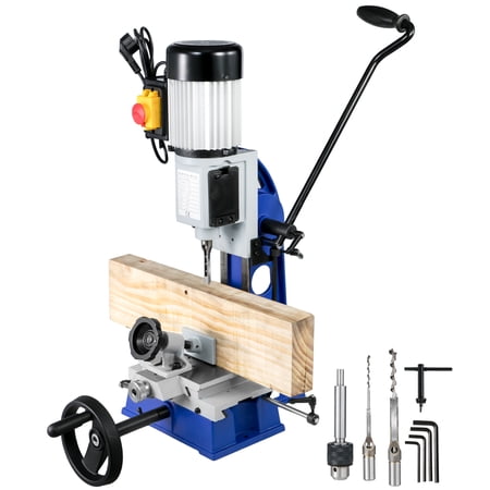 VEVOR Woodworking Mortise Machine, 1/2 HP 1700RPM Powermatic Mortiser, With Movable Work Bench Benchtop Mortising Machine, For Making Round Holes Square Holes Or Special Square Holes In Wood