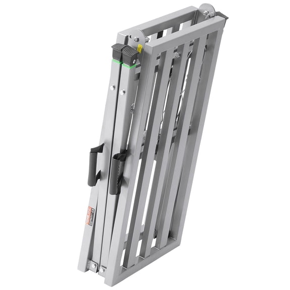 VEVOR Work Platform, 4 Gear Adjustable Height, Folding Alloy Steel Step Ladder, Portable Scaffolding Platform, 800 lb Load Capacity, Non-Slip Rubber Feet, Drywall Painting Stool, Cleaning & Washing