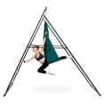 thumbnail image 1 of VEVOR Yoga Stand Frame, Max 440.9 lbs Load Swing Stand, Triangular Structure Pull Up Stands, Aerial Silk Stands with EVA Foam & 6.6-yard Yoga Hammock, 4-Level Horizontal & 6-Level Vertical Adjustment, 1 of 9