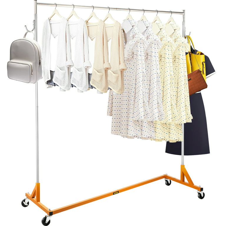 Simple Houseware Industrial Grade Z-Base Garment Rack, 400lb Load
