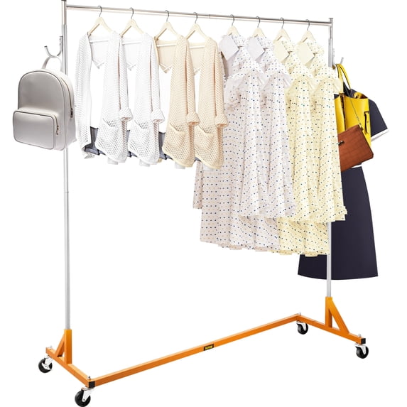 VEVOR Z Rack, Industrial Grade Z Base Garment Rack, Rolling Z Garment ...