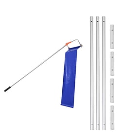 VEVOR Snow Roof Rake, 17 in Aluminum Blade, 4.1-17.2 ft Adjustable Roof Snow Scraper with Wheels & Slide, Lightweight Snows Removal Tool for House Rooftop Leaves Debris Clearing