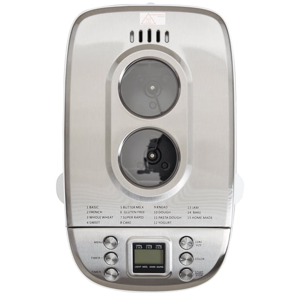 VEVORDIRECT 3LB 15-in-1 Bread Maker Automatic Compact Dough Machine Nonstick White