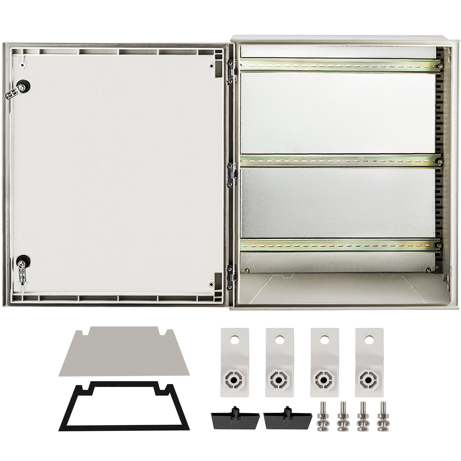 VEVOR Electrical Enclosure Box , 23.6 x 19.7 x 9.1", NEMA 4X Electronic Equipment Enclosure Box, IP66 Weatherproof, Wall-Mounted Electrical Enclosure With Hinges