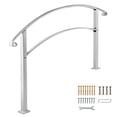 thumbnail image 1 of VEVOR Brand 1-3 Steps Handrail Rackable to a range of 0°to 45°Matte White Stair Rail Wrought Iron Handrail with Installation Kit Hand Rails for Outdoor Steps, 1 of 10