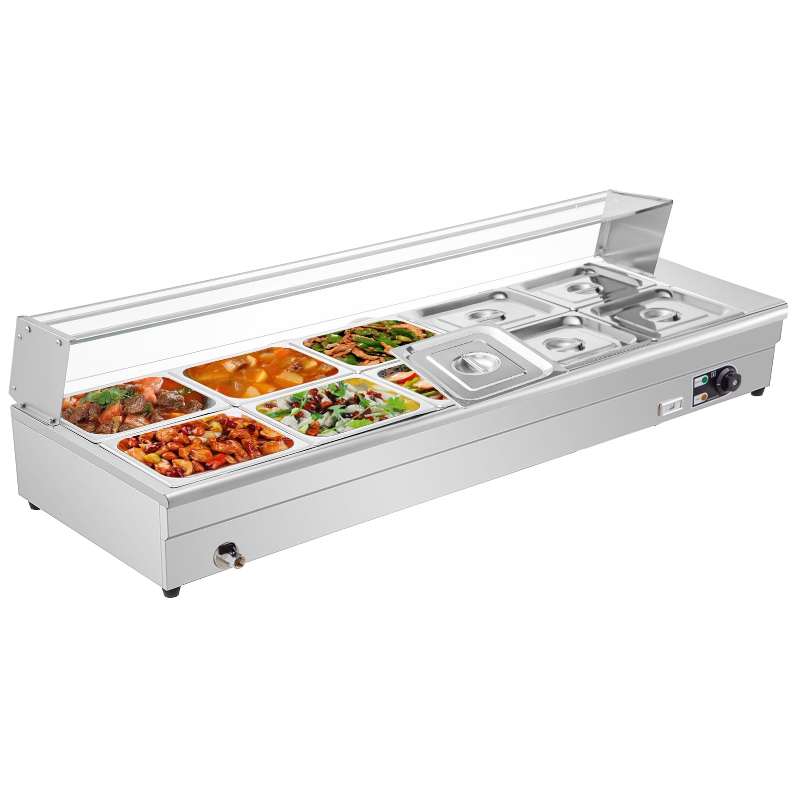 Galaxy GW50E 12 x 20 Full Size Electric Countertop Food Warmer - 120V,  1200W