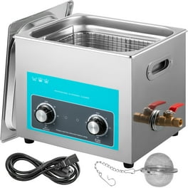 Hihone 3L Ultrasonic Cleaner, Stainless Steel Heated Ultrasound Cleaning  Machine Digital Timer Temperature with Basket, Jewelry Glasses Cleaner