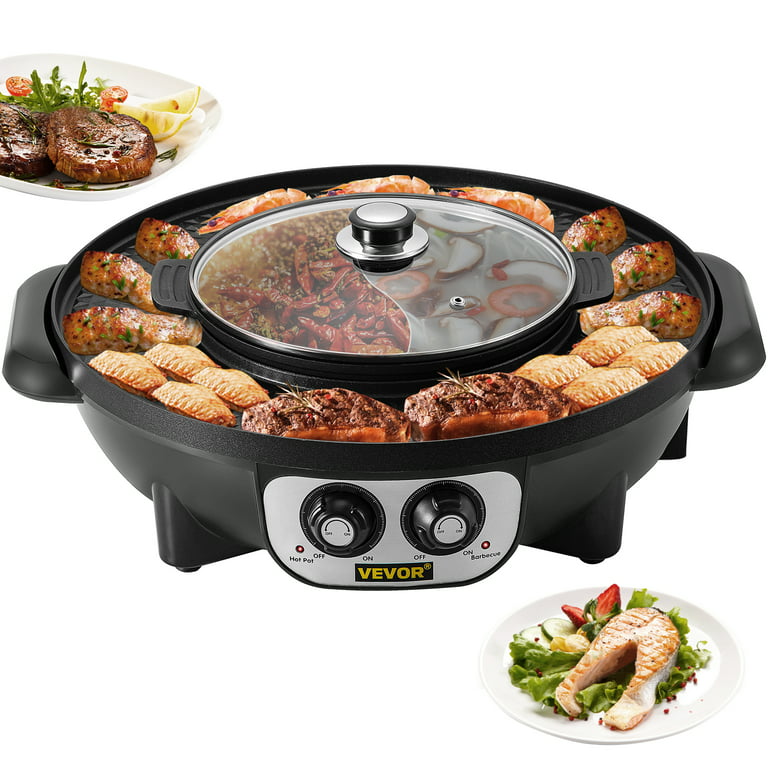 2200W Dual Temperature Control Electric 2 In 1 Hot Pot & Barbecue Smokeless  Non-Stick Electric Grill Machine Split Party 110V - Price history & Review, AliExpress Seller - DiyArts Handicraft Store