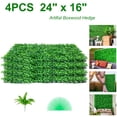 thumbnail image 1 of VEVORbrand 24X16" Artificial Boxwood Panel UV 4PCS Boxwood Hedge Wall Panels Artificial Grass Backdrop Wall 4 CM Green Grass Wall Fake Hedge for Decor Privacy Fence Indoor Outdoor Garden Backyard, 1 of 10