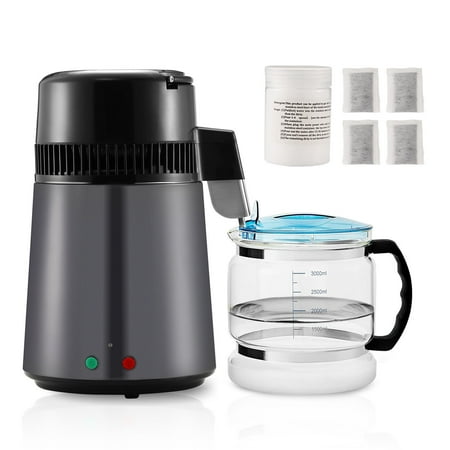 BENTISMbrand 4L Water Distiller Purifier Machine Countertop Stainless Steel Interior Large Water Distiller, Countertop Water Distiller Machine, Distilling Pure Water for Home