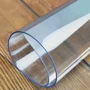 BENTISM 96 x 46 Clear Table Cover Protector, 2mm Thick Clear Desk Protector Table Pads, Plastic Tablecloth for Dining Room Table