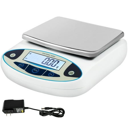 VEVORbrand Analytical Balance, 5000g x 0.01g Accuracy Lab Scale, High Precision Electronic Analytical Balance, 13 Units Conversion, Counting Function, LCD Display, for Lab University Jewelry