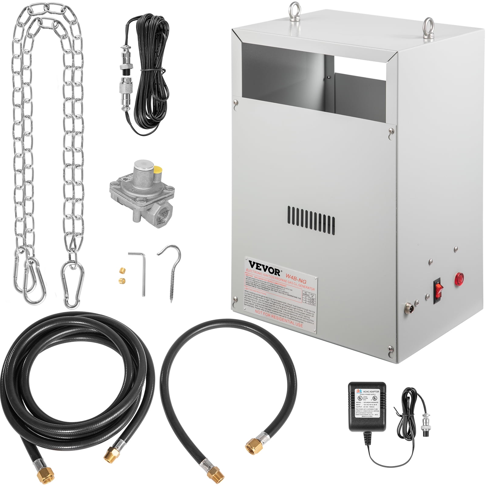 VEVORbrand CO2 Burner,4 Brass Burner CO2 Generator for Plant, Natural