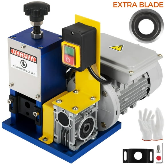 VEVORbrand Cable Wire Stripping Machine 0.05"-0.98" Automatic Electric Wire Stripping Machine 1 Channel Portable Wire Stripper Machine Tool Including A Extra Blade, for Scrap Copper Recycling