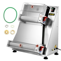 VEVORbrand Commercial Dough Roller Sheeter 15.7inch Electric Pizza Dough Roller Machine 370W Automatically Suitable for Noodle Pizza Bread and Pasta Maker Equipment