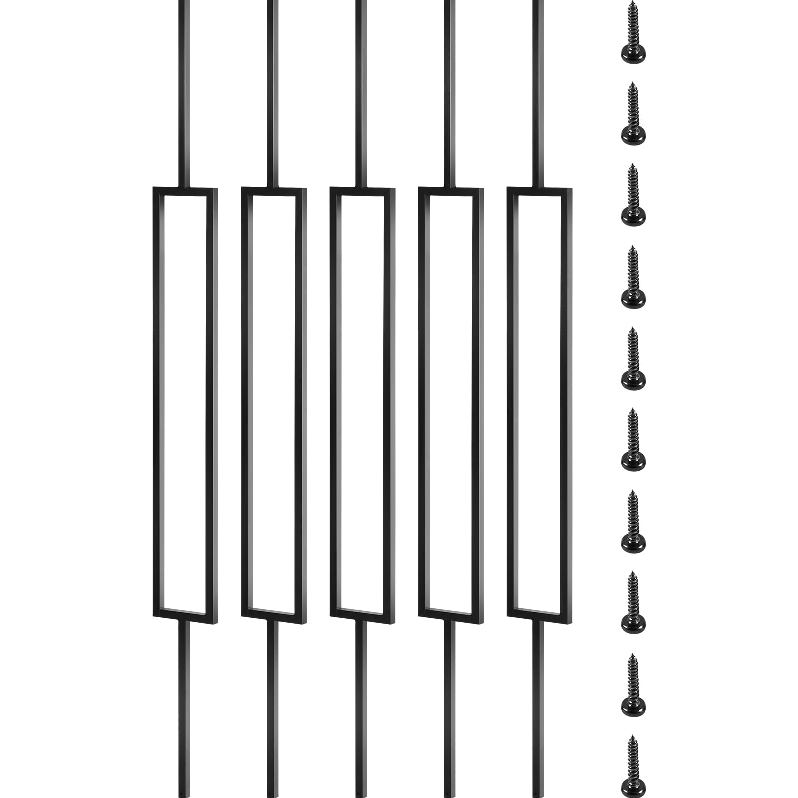 VEVORbrand Deck Balusters, 11 Pack Metal Deck Spindles, 44"x0.5