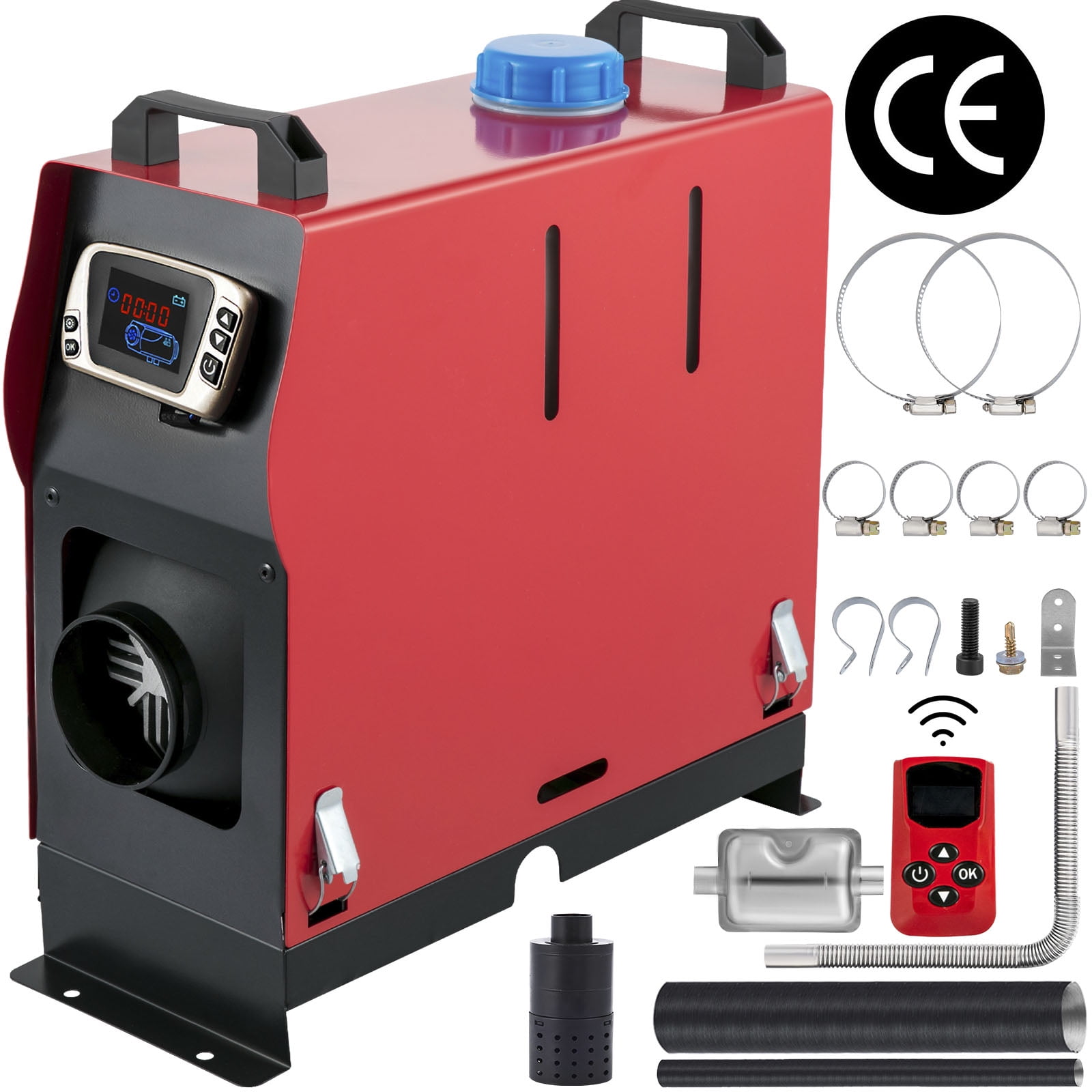 VEVORbrand Diesel Air Heater All in One 12V 8KW, Diesel Parking with LCD  Switch, Silencer, Wireless Control and One Air Outlet for Car, Bus, Truck,  Boat Trailer Motorhomes Engineering Vehicles - Walmart.com