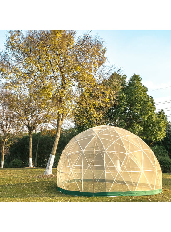 VEVORbrand Dome Igloo Bubble Tent with PVC Cover and Mesh Cover - Geodesic Dome 9.5ft - Lean to Greenhouse with Door and Windows for Sunbubble, Backyard, Outdoor Winter & Summer, Party