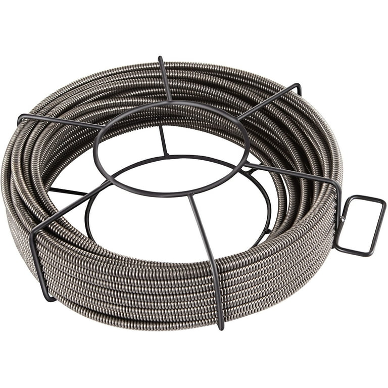 VEVORbrand Drain Cleaning Cable 50 Feet x 3/8 inch Solid Core Cable Sewer  Cable Drain Auger Cable Cleaner Snake