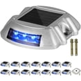 thumbnail image 1 of VEVOR 16Pcs Solar Driveway Lights, Switch Button, Solar Deck Lights Waterproof, 6 LED Lights, Outdoor for Path Warning Garden Walkway Sidewalk Steps, Blue, 1 of 9