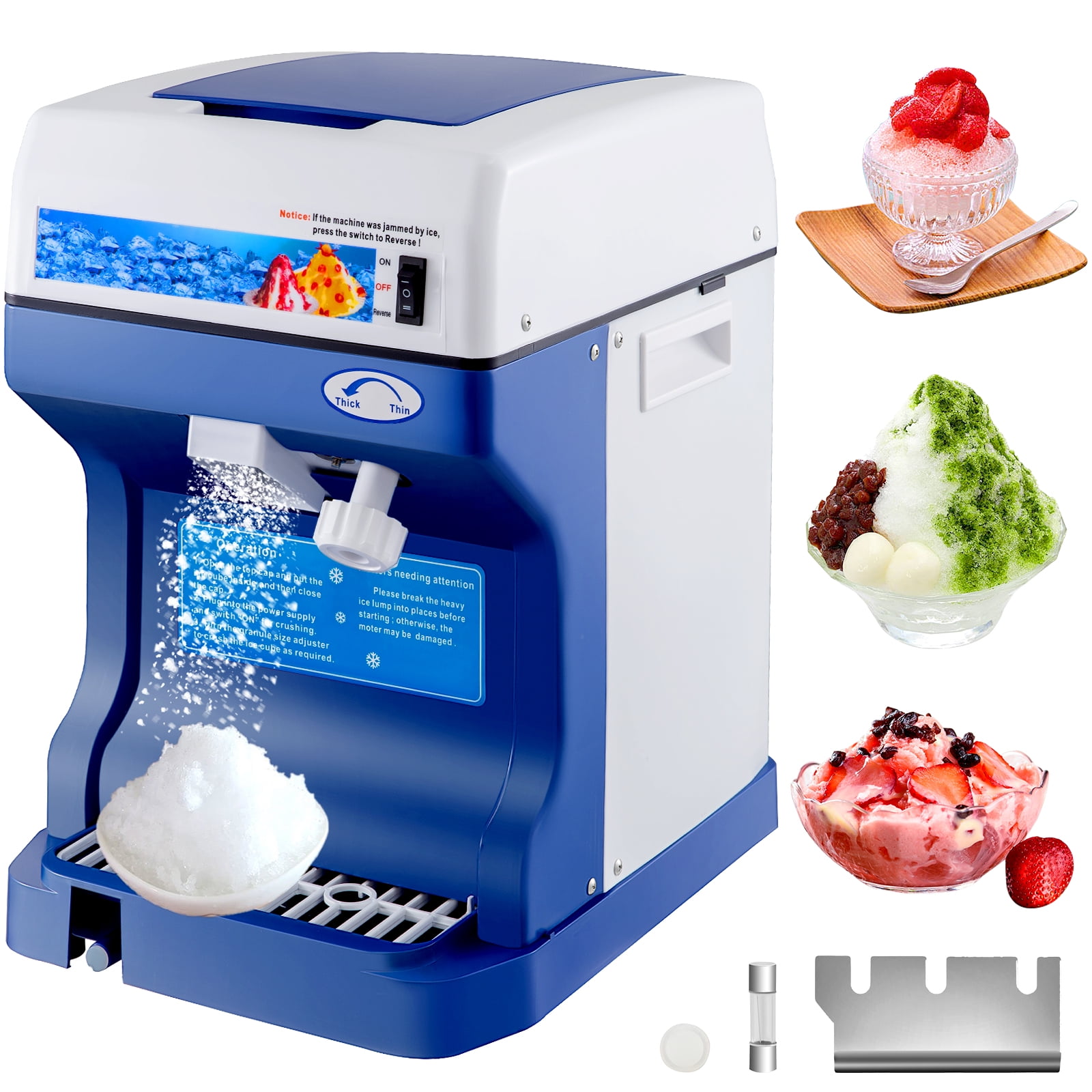 Shaved Ice Machine,Snow Cone Machine for Home,Stainless Steel Crushed Ice  Maker,Manual Ice Crusher for Snacks,Portable Ice Shaver for Snow