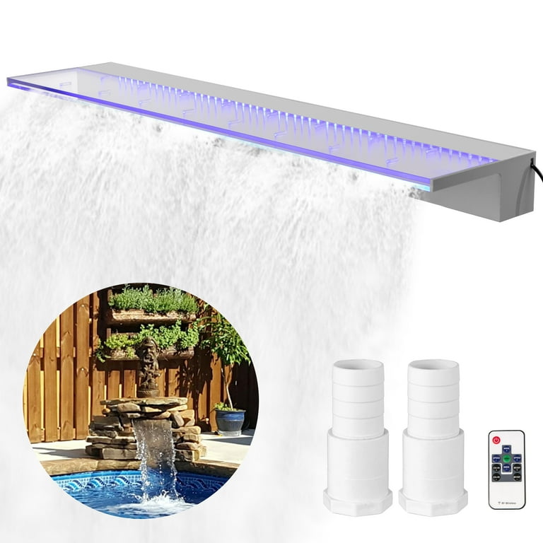VEVORbrand Fountain Spillway 35x3.2x8.1 inch, Pool Waterfall 