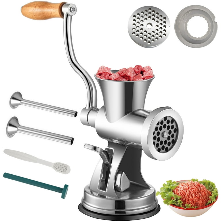 TUNTROL 304 Stainless Steel Manual Meat Grinder, Home Use Sausage Filler  Filling Maker for Ground Beef Pork Fish Chicken Rack Pepper With Two  Orifice