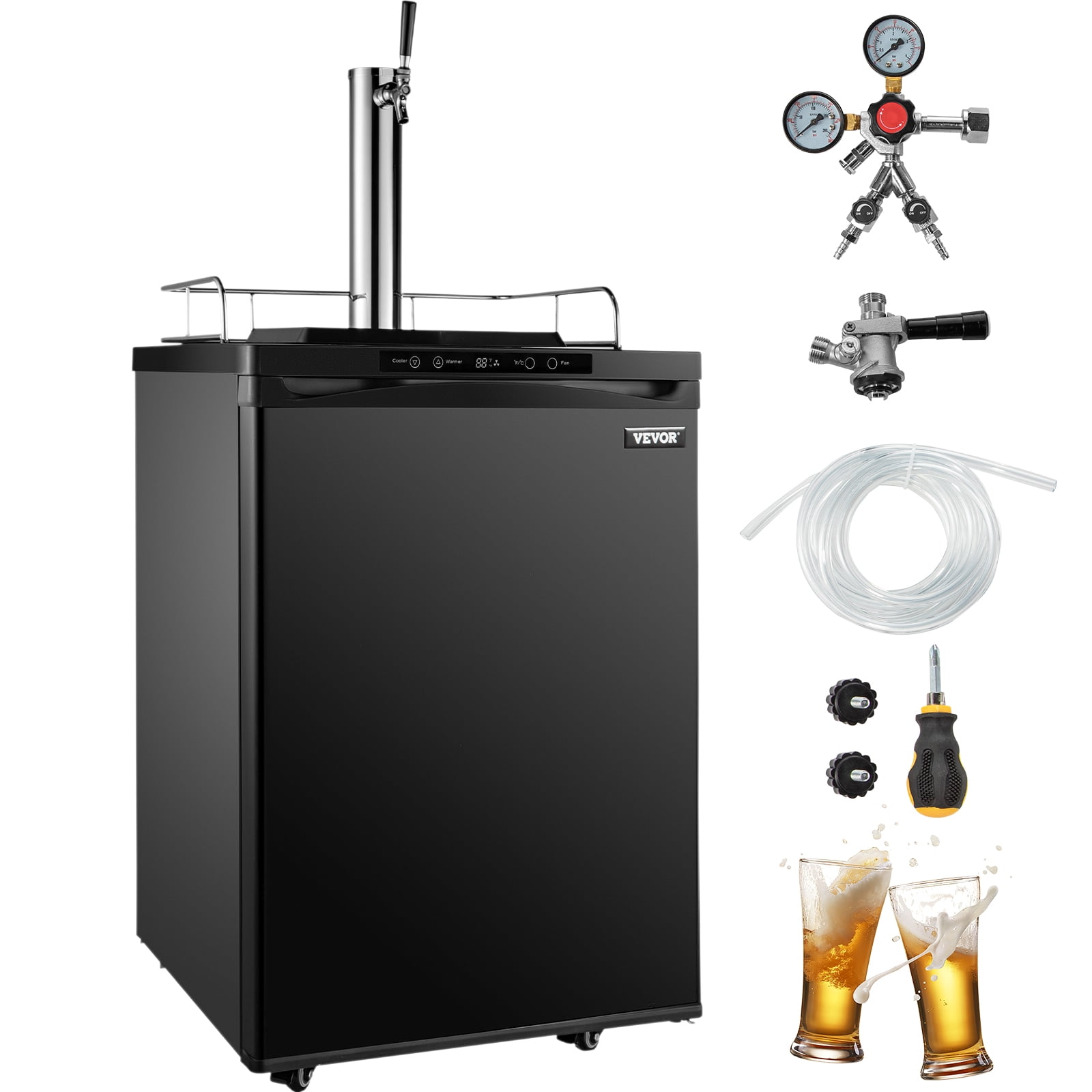 VEVORbrand Kegerators Beer Dispenser, Single Tap Beer Kegerator