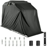 VEVORbrand Motorcycle Cover 600D Motorcycle Tent Oxford Material Motorcycle Shed Anti-UV,132"x 54" x 78" (Black, Large)